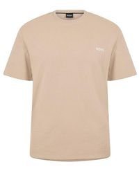 BOSS - Bodywear Waffle T-Shirt With Structured Design - Lyst