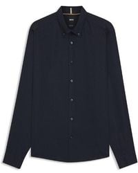 BOSS - Liam Long Sleeve Oxford Shirt - Lyst