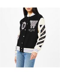 Off-White c/o Virgil Abloh - Off Embroidered Patches Varsity Jacket - Lyst