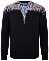 Marcelo Burlon - Longline Wing Logo Crewneck Sweatshirt - Lyst