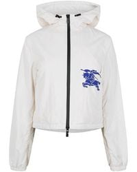 Burberry - Equestrian Knight Design Cropped Hooded Softshell Jacket - Lyst