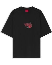 HUGO - Domans Short Sleeve T-Shirt With Artwork Detail - Lyst