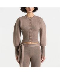 Manière De Voir - Knitted Cinch Waist Cardigan - Lyst