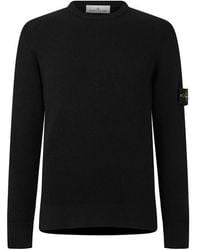 Stone Island - Stone Rib Knit Crew Sn64 - Lyst