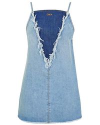 Off-White c/o Virgil Abloh - Sleeveless Denim A Line Dress - Lyst