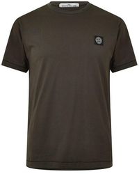 Stone Island - Cotton Compass Logo Patch T-Shirt - Lyst