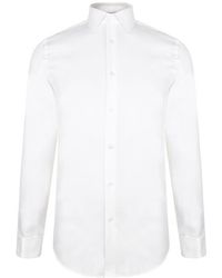 BOSS Slim Fit Cotton Shirt - White