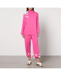 Sleeper - The Bloom Tie Pajama Set With Pants - Lyst