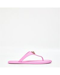 Versace - Alia Rubber Flat Sandals - Lyst
