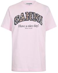 Ganni - Graphic Baby Tee - Lyst