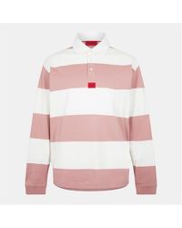 HUGO - Diragbi Cotton Short Sleeve Rugby Polo Shirt - Lyst