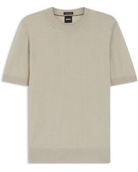 BOSS - Knitted Short Sleeve Top (Umauro) - Lyst
