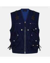 Stone Island - Men S Indigo Polypropylene Denim Light Vest Rinsed - Lyst