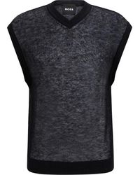 BOSS - Knitted T-Shirt - Lyst