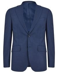 Richard James - Wilder Navy Tailored Fit Suit Jacket - Lyst