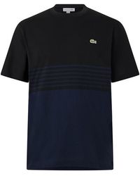 Lacoste - Colour Block Cotton Crew-Neck Short-Sleeve T-Shirt - Lyst