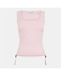 Burberry - Ruched Buckle Tank Top - Lyst