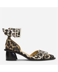 Ganni - Block Heel Court Shoes - Lyst