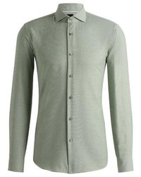 BOSS - H Joe Spread Long Sleeve Oxford Shirt - Lyst