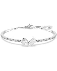 Swarovski - Mesmera Bangle, Mixed Cuts, Rhodium Plated - Lyst