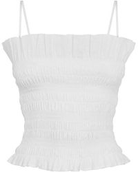 ANDAMANE - Suri Smock Tube Bandeau Top - Lyst