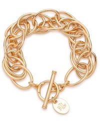 Ralph Lauren - Lauren Ralph Lauren Logo Charm Chain Bracelet - Lyst