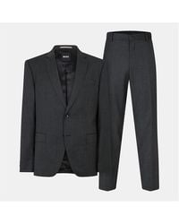BOSS - Tailored Fit Canvas Interlining Suits - Lyst