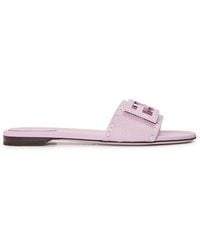 Fendi - Baguet Slide Flat Sandals - Lyst