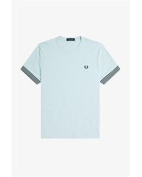 Fred Perry - Fred Strp Cuff Tee Sn42 - Lyst