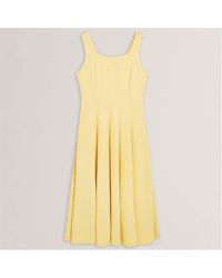 Ted Baker - Panelled Scoop Neck Sleeveless Midi Dress - Lyst
