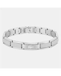 Lacoste - Stencil Stainless Steel Bracelet - Lyst