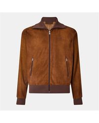 Prada - Suede Blouson Jacket - Lyst