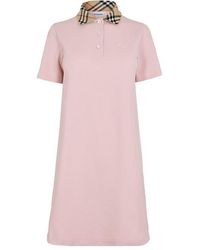 Burberry - Burb Iris Check Polo Dress - Lyst