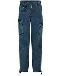 Ganni - Cotton Straight Leg Trousers - Lyst
