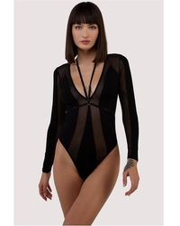 Wolf & Whistle - Morgan Pannelled Mesh & Micro Plunge Body - Lyst