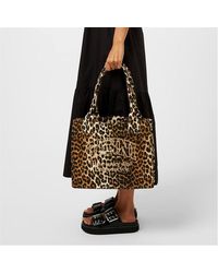 Ganni - Large Canvas Tote Bag - Lyst