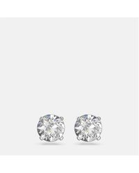 Swarovski - Stilla Attract Stud Earrings, Round Cut, Rhodium Plated - Lyst
