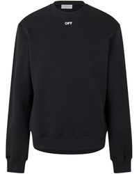Off-White c/o Virgil Abloh - Arrow Cotton Long Sleeve Crew Sweatshirt - Lyst
