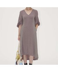 Stine Goya - Three-Quarter Sleeve Midi Dress - Lyst