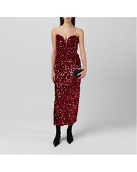 Self-Portrait - 3D Sequin Midi Dress - Lyst