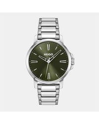 HUGO - Gents #Smooth Stainless Steel Bracelet Watch With Dial - Lyst