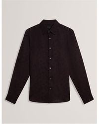 Ted Baker - Floral Long-Sleeve Patterned Shirt - Lyst