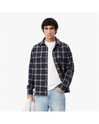 Lacoste - Oversize Checked Overshirt - Lyst