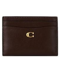 COACH - Polished Pebble Leather Card Holder - Lyst