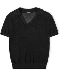 Tom Ford - Mesh Short Sleeve Knitted Top - Lyst