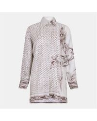 Max Mara - Printed Silk Twill Shirt - Lyst