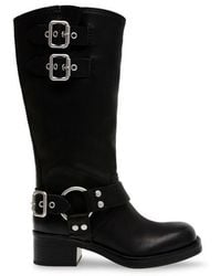 Steve Madden - Eastern Motorcycle Boots With Block Heel - Lyst