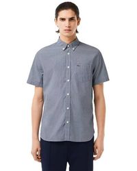 Lacoste - Short Sleeve Plain Shirt - Lyst