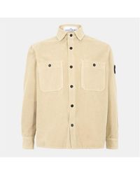 Stone Island - Textured Structured Overshirt - Lyst