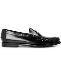 Prada - Foil Mocassin Loafers - Lyst